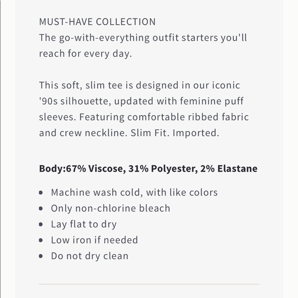 Women’s Hollister Black Must-Have Puff-Sleeve Baby Tee - Picture 9 of 14